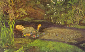 Ofelia. Everet Millais. Galleria Tates, Londra (Inghilterra)